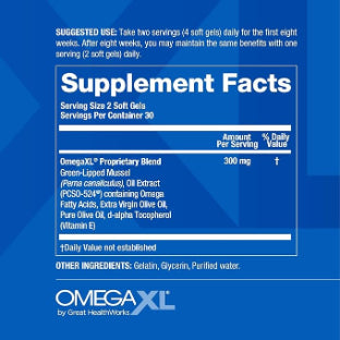 OmegaXL – Natural Joint Relief & Muscle Support | 60 Soft Gels