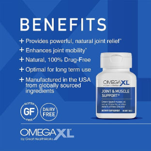 OmegaXL – Natural Joint Relief & Muscle Support | 60 Soft Gels